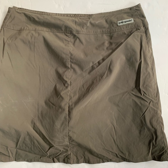 Patagonia nylon khaki skort green Size 10 - Picture 7 of 7
